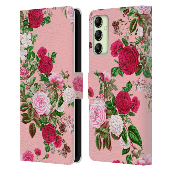 Riza Peker Florals Romance Leather Book Wallet Case Cover For Samsung Galaxy A14 5G