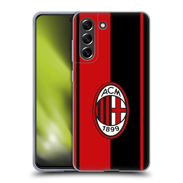 AC Milan Crest Red And Black Soft Gel Case for Samsung Galaxy S21 FE 5G