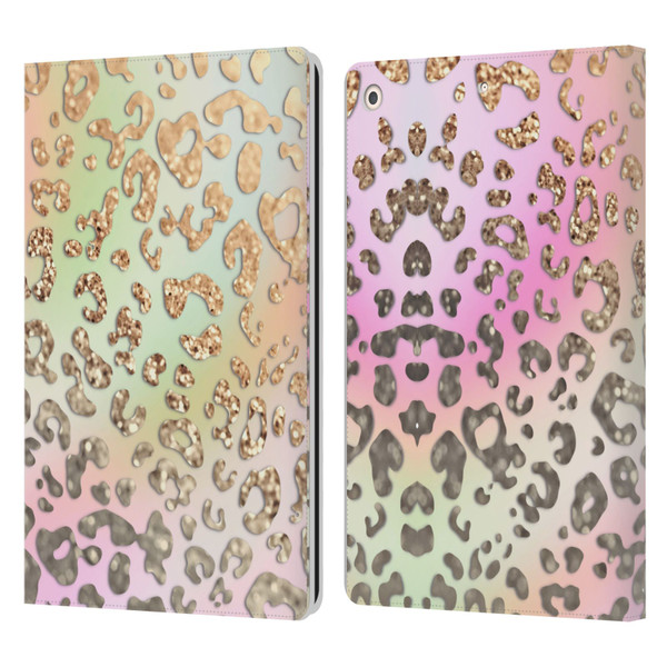 Monika Strigel Dreamland Gold Leopard Leather Book Wallet Case Cover For Apple iPad 10.2 2019/2020/2021