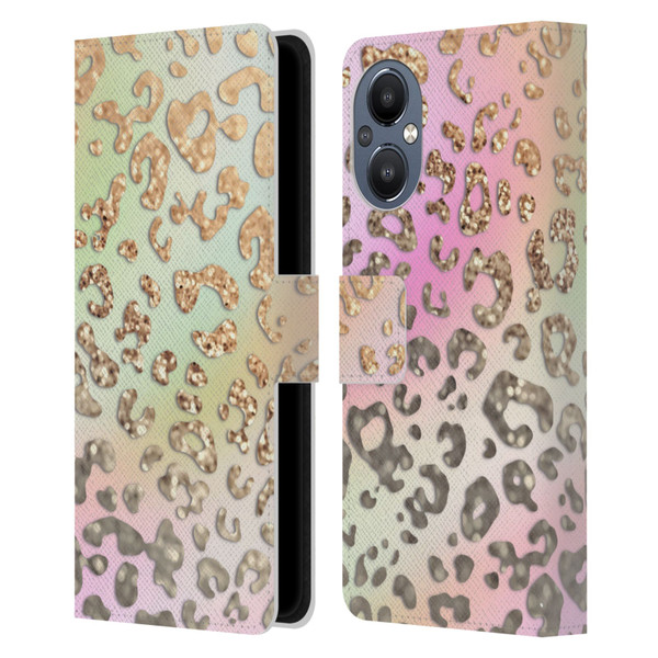 Monika Strigel Dreamland Gold Leopard Leather Book Wallet Case Cover For OnePlus Nord N20 5G