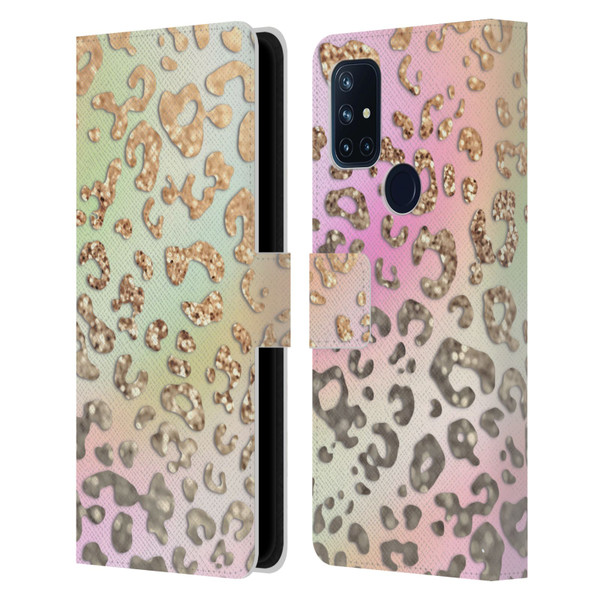Monika Strigel Dreamland Gold Leopard Leather Book Wallet Case Cover For OnePlus Nord N10 5G
