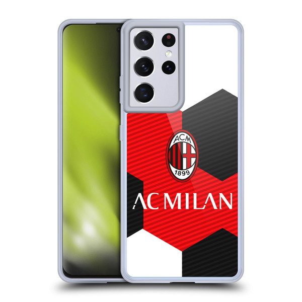AC Milan Crest Ball Soft Gel Case for Samsung Galaxy S21 Ultra 5G