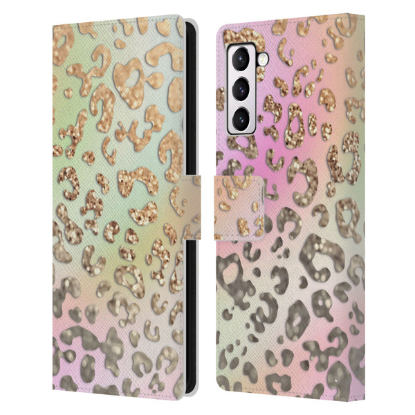 Monika Strigel Dreamland Gold Leopard Leather Book Wallet Case Cover For Samsung Galaxy S21+ 5G