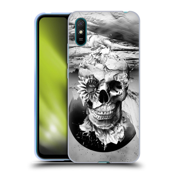 Riza Peker Skulls 6 Black And White 2 Soft Gel Case for Xiaomi Redmi 9A / Redmi 9AT
