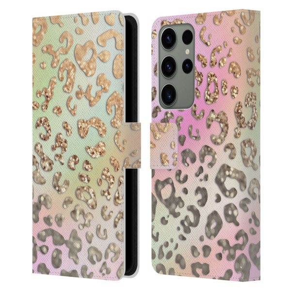 Monika Strigel Dreamland Gold Leopard Leather Book Wallet Case Cover For Samsung Galaxy S23 Ultra 5G