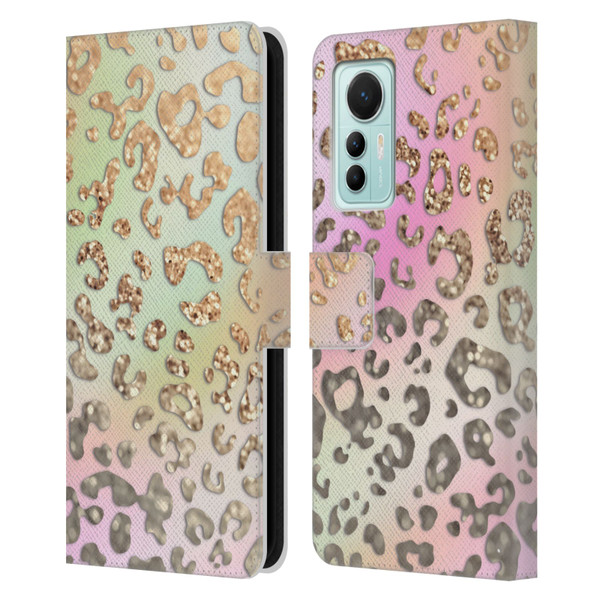 Monika Strigel Dreamland Gold Leopard Leather Book Wallet Case Cover For Xiaomi 12 Lite