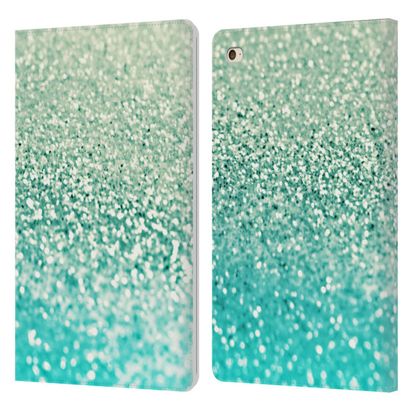 Monika Strigel Glitter Collection Mint Leather Book Wallet Case Cover For Apple iPad mini 4