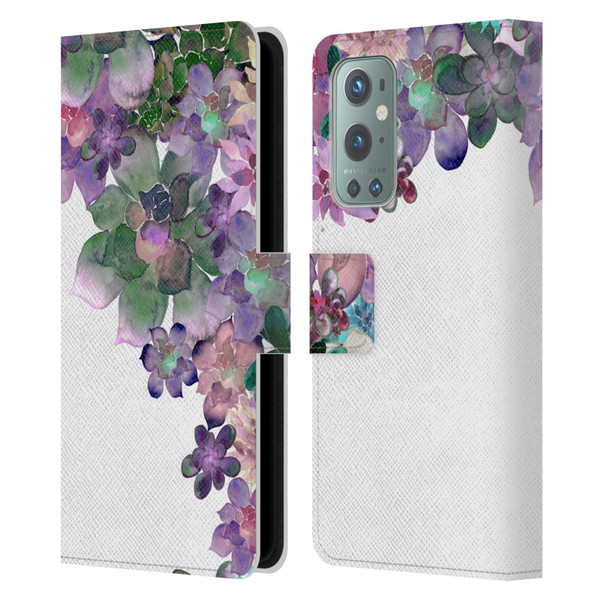Monika Strigel My Garden Succulent Leather Book Wallet Case Cover For OnePlus 9