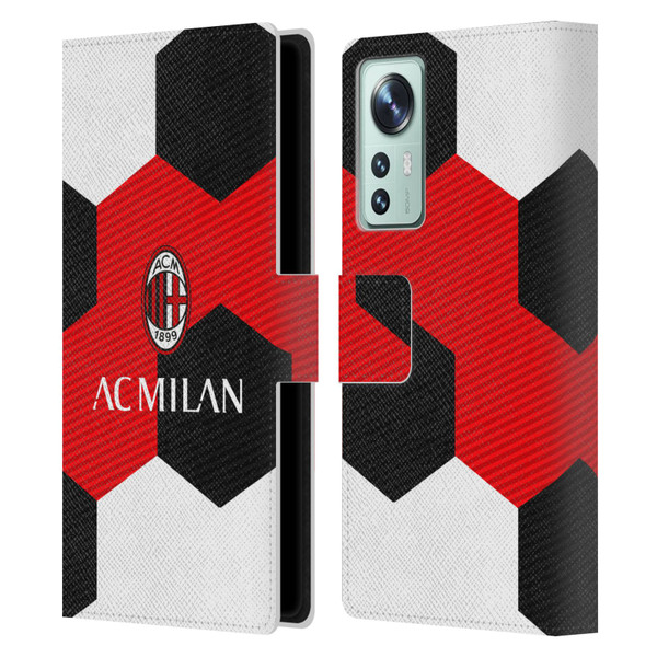 AC Milan Crest Ball Leather Book Wallet Case Cover For Xiaomi 12