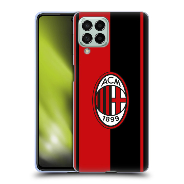 AC Milan Crest Red And Black Soft Gel Case for Samsung Galaxy M53 (2022)