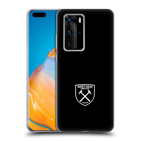 West Ham United FC Crest White Logo Soft Gel Case for Huawei P40 Pro / P40 Pro Plus 5G