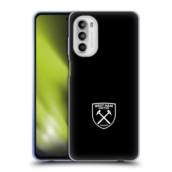 West Ham United FC Crest White Logo Soft Gel Case for Motorola Moto G52