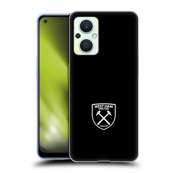 West Ham United FC Crest White Logo Soft Gel Case for OPPO Reno8 Lite