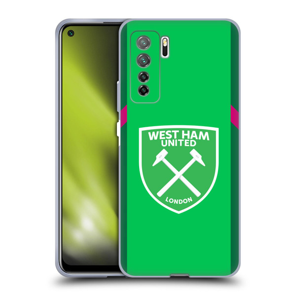 West Ham United FC 2023/24 Crest Kit Home Goalkeeper Soft Gel Case for Huawei Nova 7 SE/P40 Lite 5G