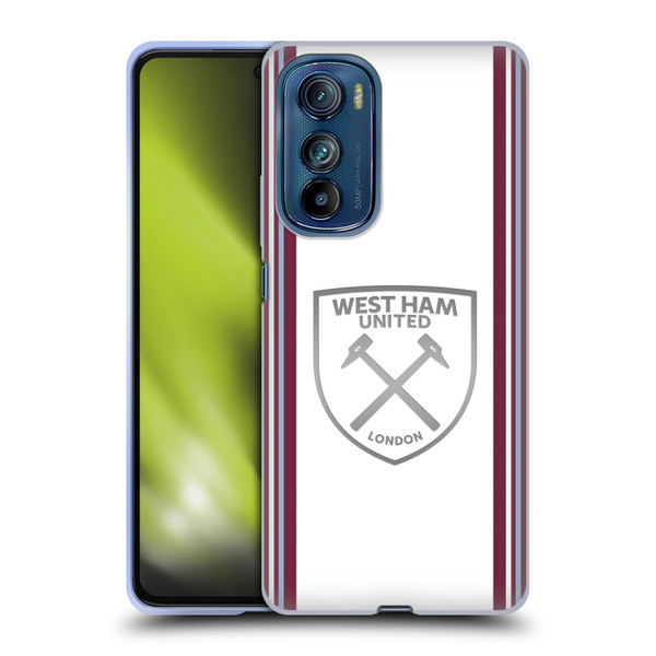 West Ham United FC 2023/24 Crest Kit Away Soft Gel Case for Motorola Edge 30