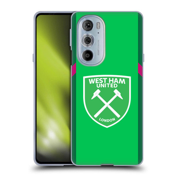 West Ham United FC 2023/24 Crest Kit Home Goalkeeper Soft Gel Case for Motorola Edge X30