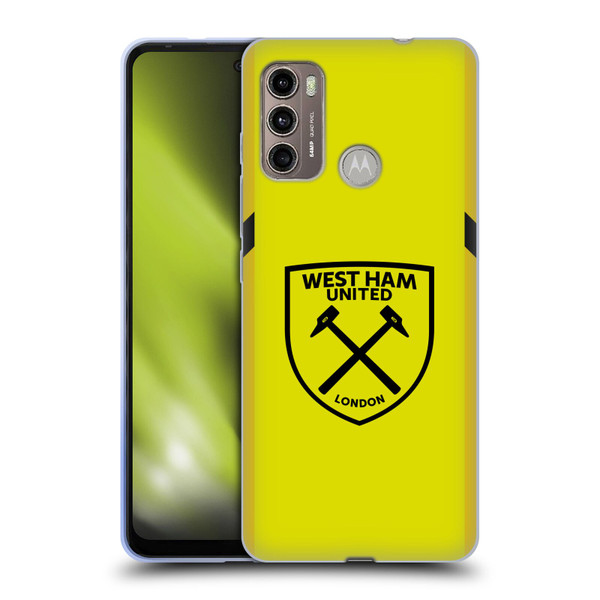 West Ham United FC 2023/24 Crest Kit Away Goalkeeper Soft Gel Case for Motorola Moto G60 / Moto G40 Fusion
