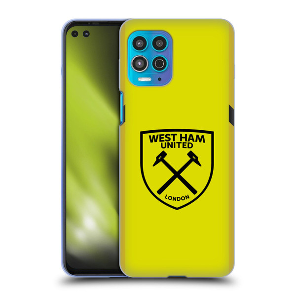 West Ham United FC 2023/24 Crest Kit Away Goalkeeper Soft Gel Case for Motorola Moto G100