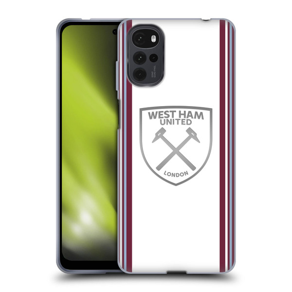 West Ham United FC 2023/24 Crest Kit Away Soft Gel Case for Motorola Moto G22
