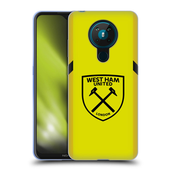 West Ham United FC 2023/24 Crest Kit Away Goalkeeper Soft Gel Case for Nokia 5.3