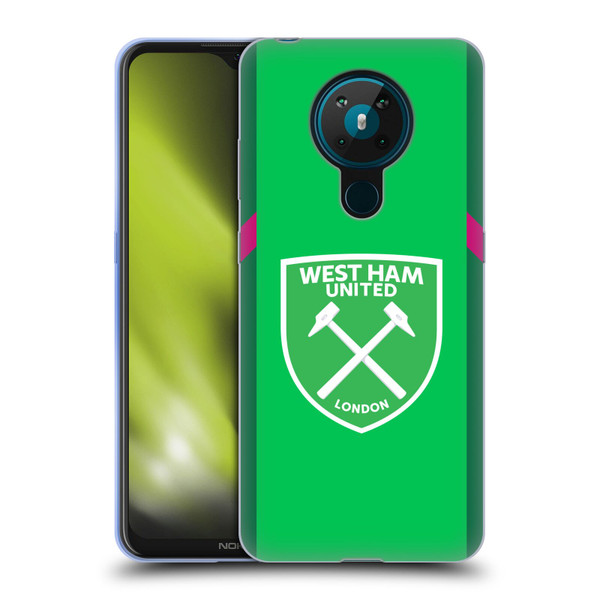 West Ham United FC 2023/24 Crest Kit Home Goalkeeper Soft Gel Case for Nokia 5.3