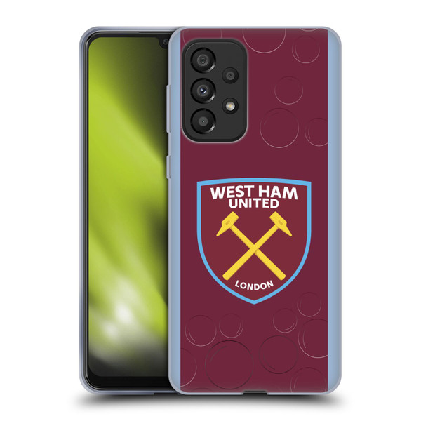 West Ham United FC 2023/24 Crest Kit Home Soft Gel Case for Samsung Galaxy A33 5G (2022)