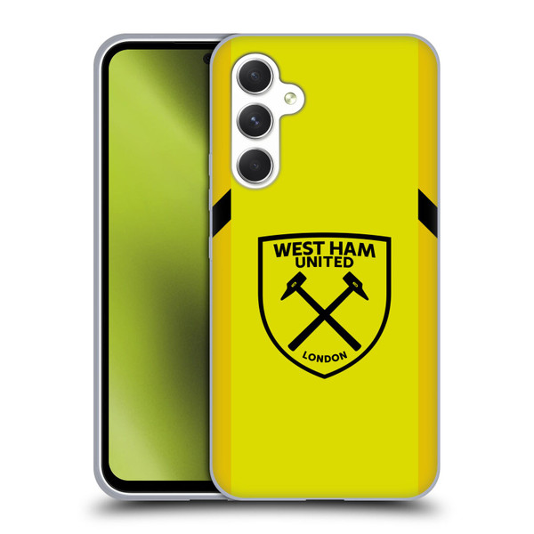 West Ham United FC 2023/24 Crest Kit Away Goalkeeper Soft Gel Case for Samsung Galaxy A54 5G