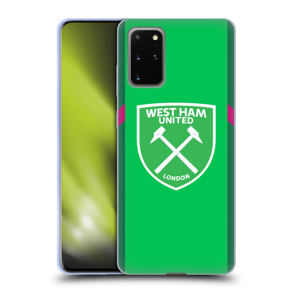 West Ham United FC 2023/24 Crest Kit Home Goalkeeper Soft Gel Case for Samsung Galaxy S20+ / S20+ 5G