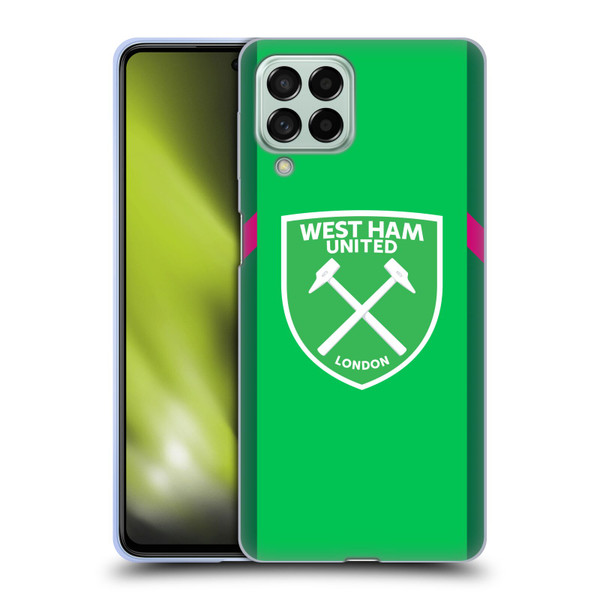 West Ham United FC 2023/24 Crest Kit Home Goalkeeper Soft Gel Case for Samsung Galaxy M53 (2022)