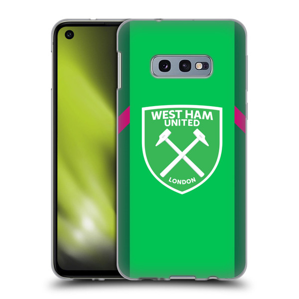 West Ham United FC 2023/24 Crest Kit Home Goalkeeper Soft Gel Case for Samsung Galaxy S10e