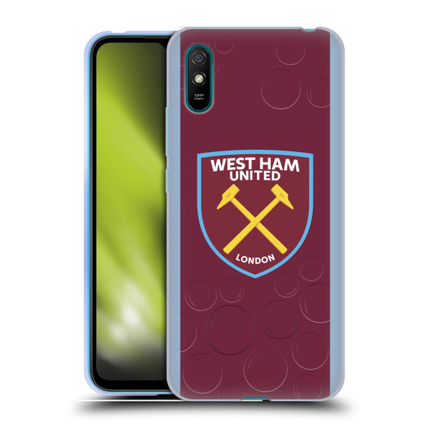West Ham United FC 2023/24 Crest Kit Home Soft Gel Case for Xiaomi Redmi 9A / Redmi 9AT
