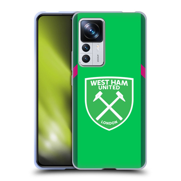 West Ham United FC 2023/24 Crest Kit Home Goalkeeper Soft Gel Case for Xiaomi 12T Pro
