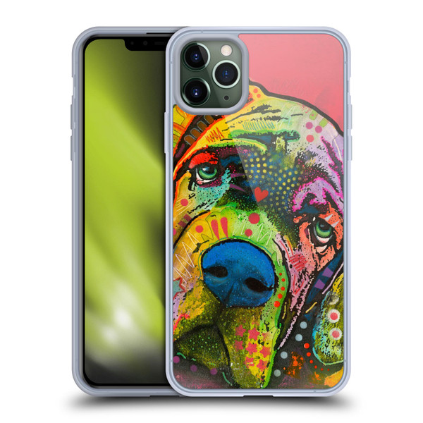 Dean Russo Dogs Mastiff Soft Gel Case for Apple iPhone 11 Pro Max