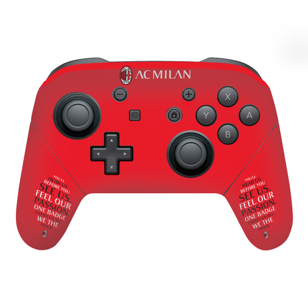 AC Milan Art Typography Vinyl Sticker Skin Decal Cover for Nintendo Switch Pro Controller