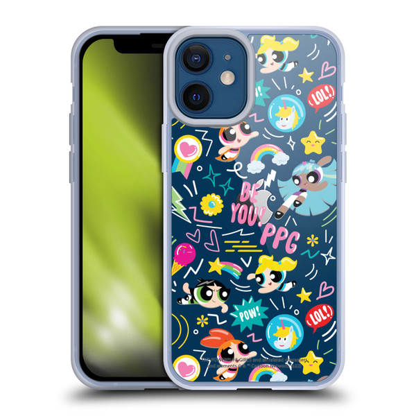 The Powerpuff Girls Graphics Icons Soft Gel Case for Apple iPhone 12 Mini