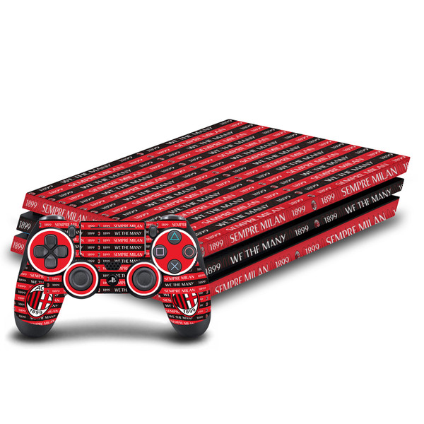 AC Milan Art Milan 1899 Vinyl Sticker Skin Decal Cover for Sony PS4 Pro Bundle