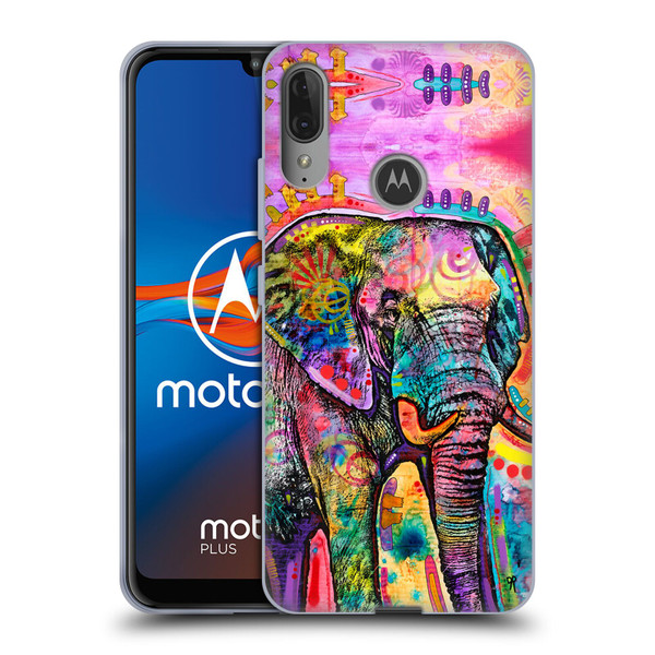 Dean Russo Wildlife 2 Elephant Soft Gel Case for Motorola Moto E6 Plus