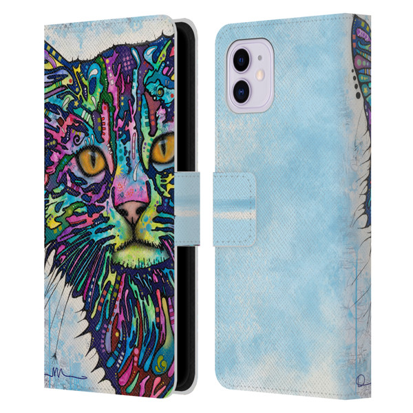 Dean Russo Cats Diligence Leather Book Wallet Case Cover For Apple iPhone 11