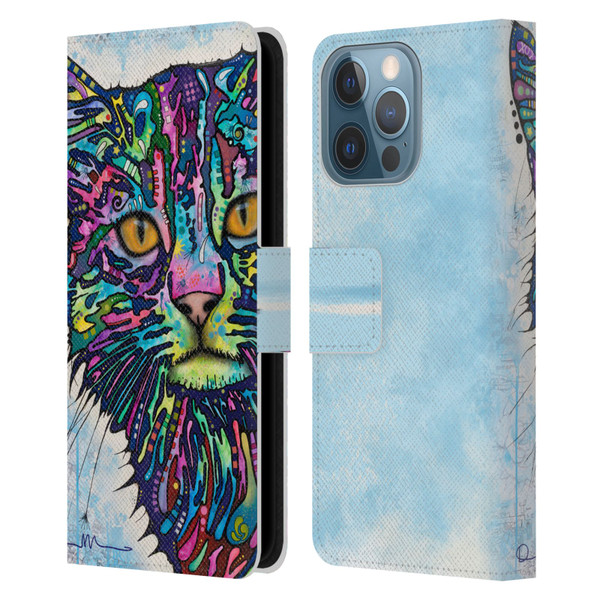 Dean Russo Cats Diligence Leather Book Wallet Case Cover For Apple iPhone 13 Pro