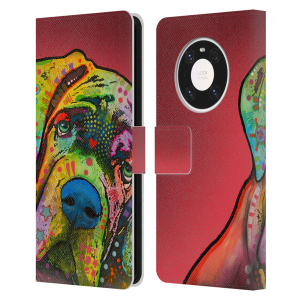 Dean Russo Dogs Mastiff Leather Book Wallet Case Cover For Huawei Mate 40 Pro 5G