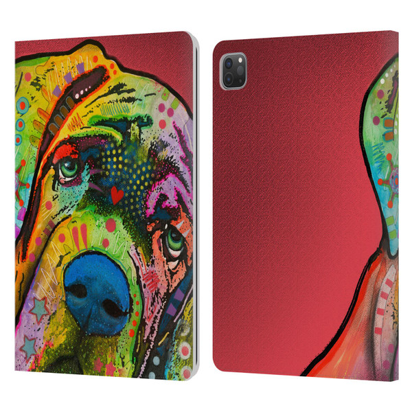 Dean Russo Dogs Mastiff Leather Book Wallet Case Cover For Apple iPad Pro 11 2020 / 2021 / 2022