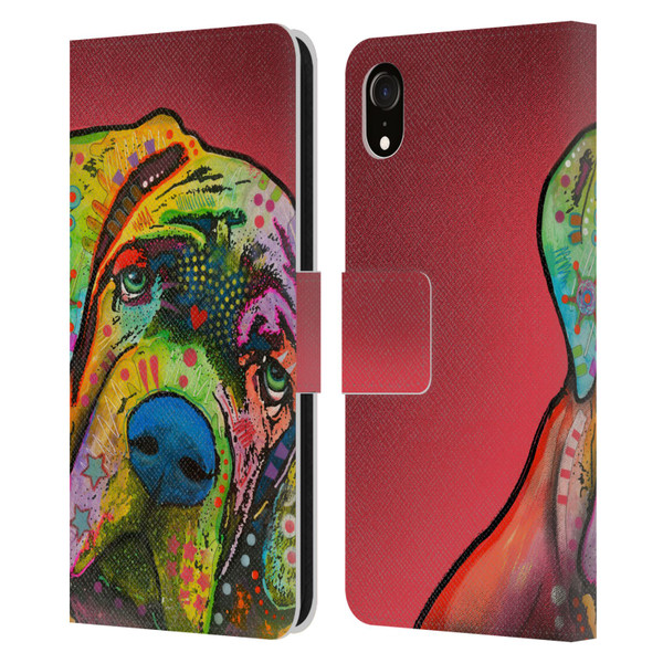 Dean Russo Dogs Mastiff Leather Book Wallet Case Cover For Apple iPhone XR