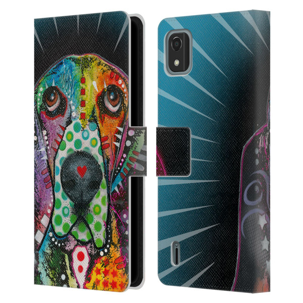 Dean Russo Dogs Hound Leather Book Wallet Case Cover For Nokia C2 2nd Edition
