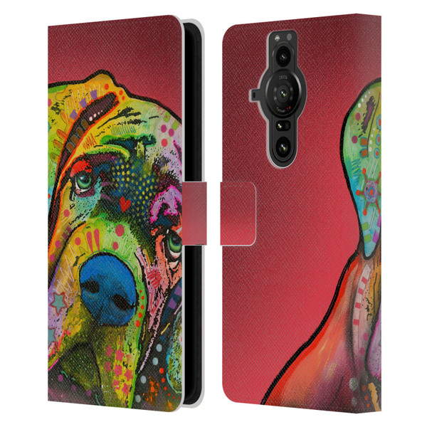 Dean Russo Dogs Mastiff Leather Book Wallet Case Cover For Sony Xperia Pro-I