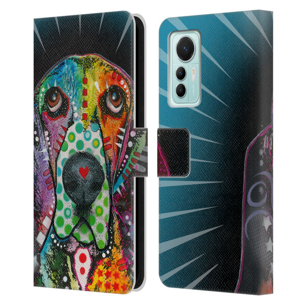 Dean Russo Dogs Hound Leather Book Wallet Case Cover For Xiaomi 12 Lite