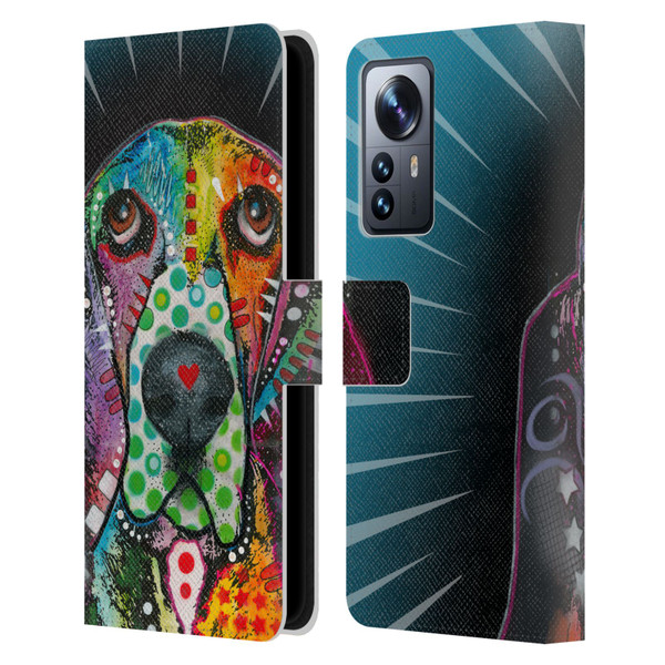Dean Russo Dogs Hound Leather Book Wallet Case Cover For Xiaomi 12 Pro
