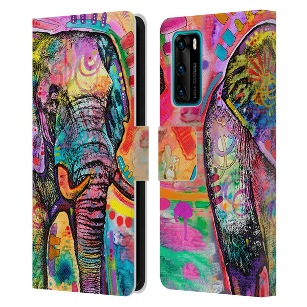 Dean Russo Wildlife 2 Elephant Leather Book Wallet Case Cover For Huawei P40 5G