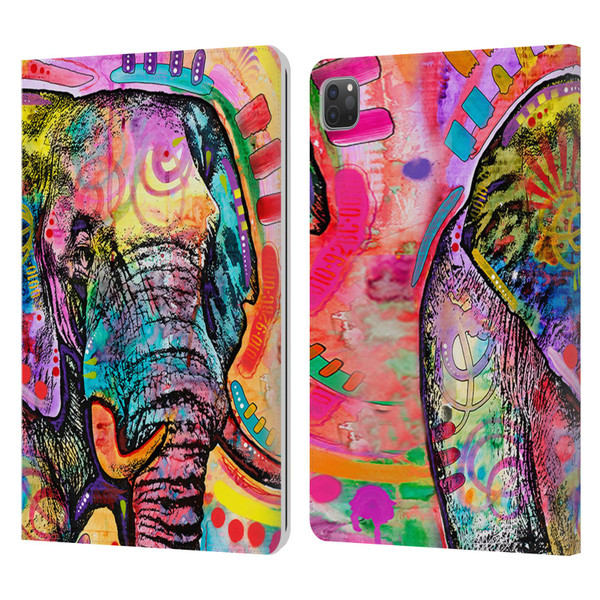 Dean Russo Wildlife 2 Elephant Leather Book Wallet Case Cover For Apple iPad Pro 11 2020 / 2021 / 2022