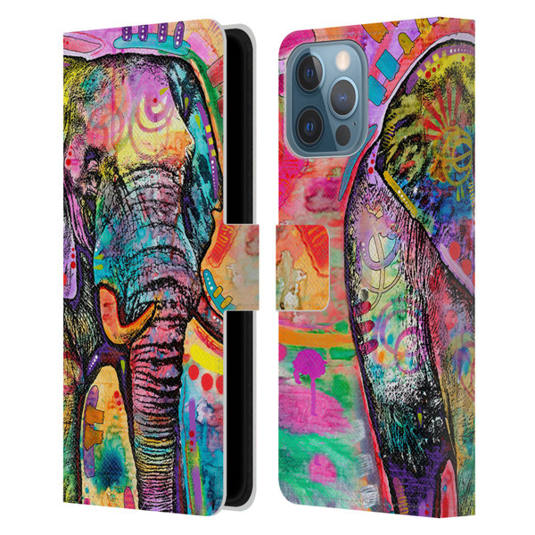 Dean Russo Wildlife 2 Elephant Leather Book Wallet Case Cover For Apple iPhone 13 Pro Max