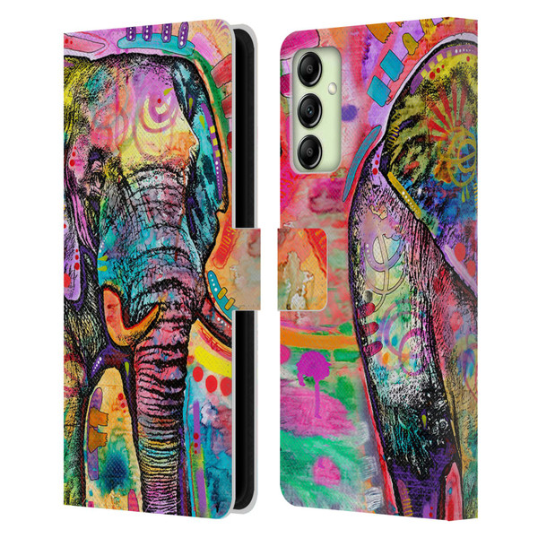 Dean Russo Wildlife 2 Elephant Leather Book Wallet Case Cover For Samsung Galaxy A14 5G